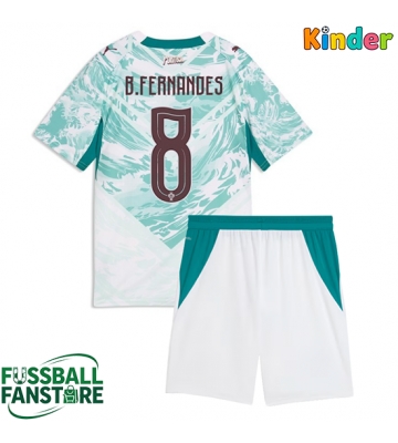 Portugal Bruno Fernandes #8 Replik Auswärtstrikot Kinder WM 2026 Kurzarm (+ Kurze Hosen)